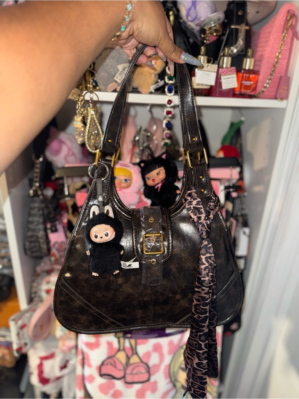 Steve Madden Dark Brown Bnorris Shoulder Handbag